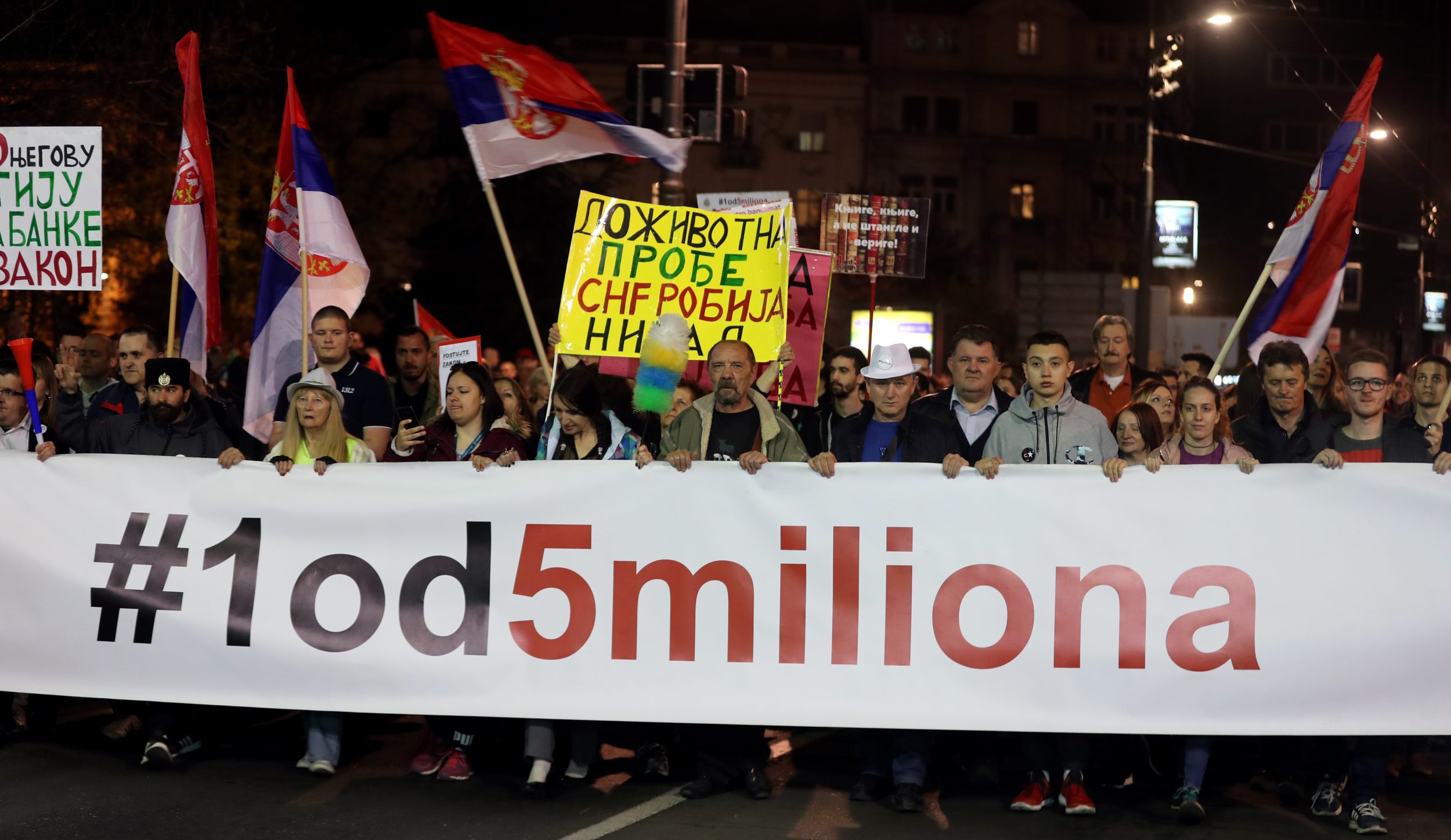 Završen protest „1 od 5 miliona“ (FOTO/VIDEO)